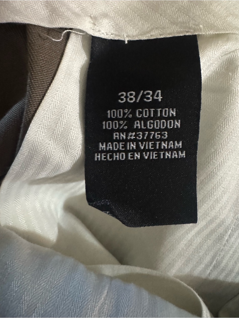 NWT Perry Ellis Portfolio Premium No-Iron Wrinkle-Free Twill Khaki Pants 38x34 - Picture 4 of 7
